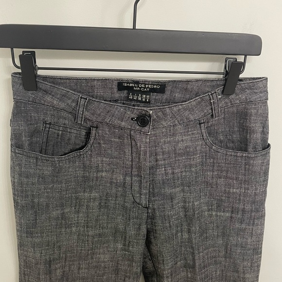 Isabel De Pedro Mr. Cat Wide Leg Trouser Pant Charcoal Black Size 6 US     4 - Picture 3 of 6